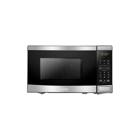 Danby Products Danby Countertop Microwave, 700 Watts, 0.7 Cu.Ft. Capacity, Black & Silver DBMW0721BBS